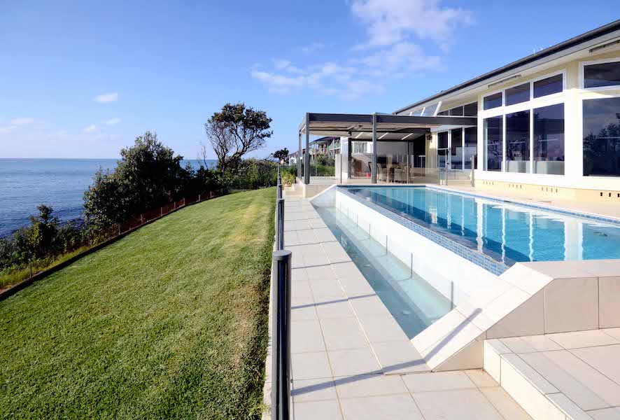 Fenced grass area