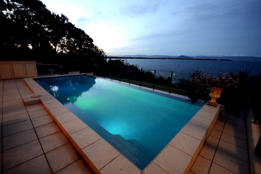 Pool at night