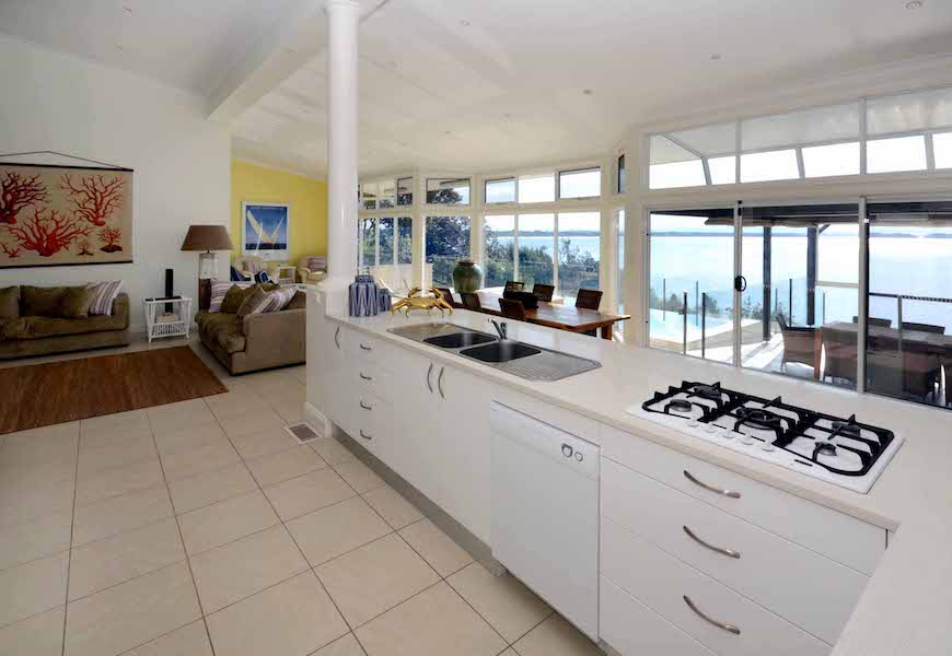 Kitchen and indoor dining